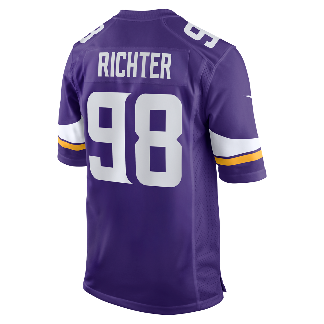 Bo Richter Minnesota Vikings Purple Team Game Jersey