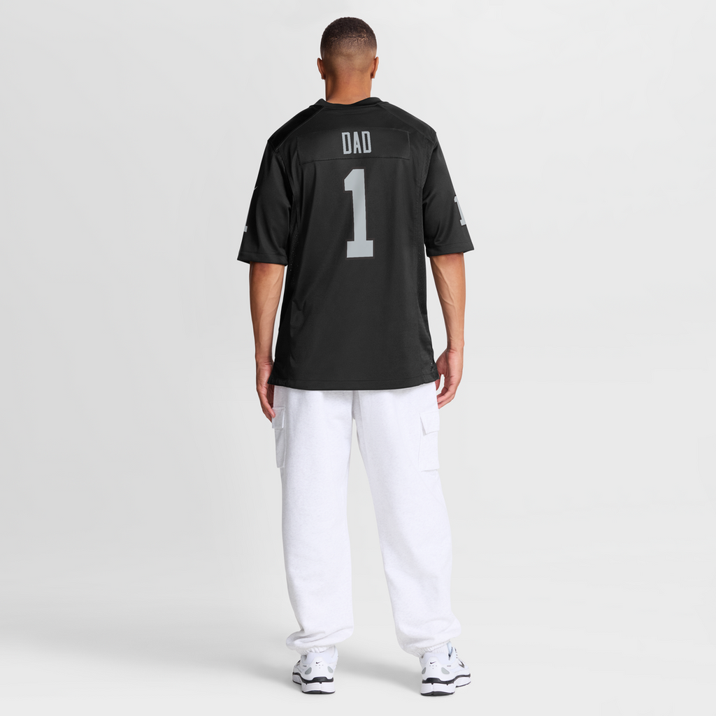 Las Vegas Raiders Number 1 Dad Black Game Jersey