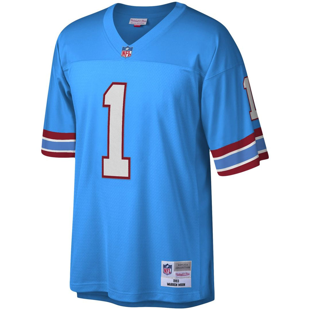 Warren Moon Houston Oilers Light Blue Legacy Replica Jersey