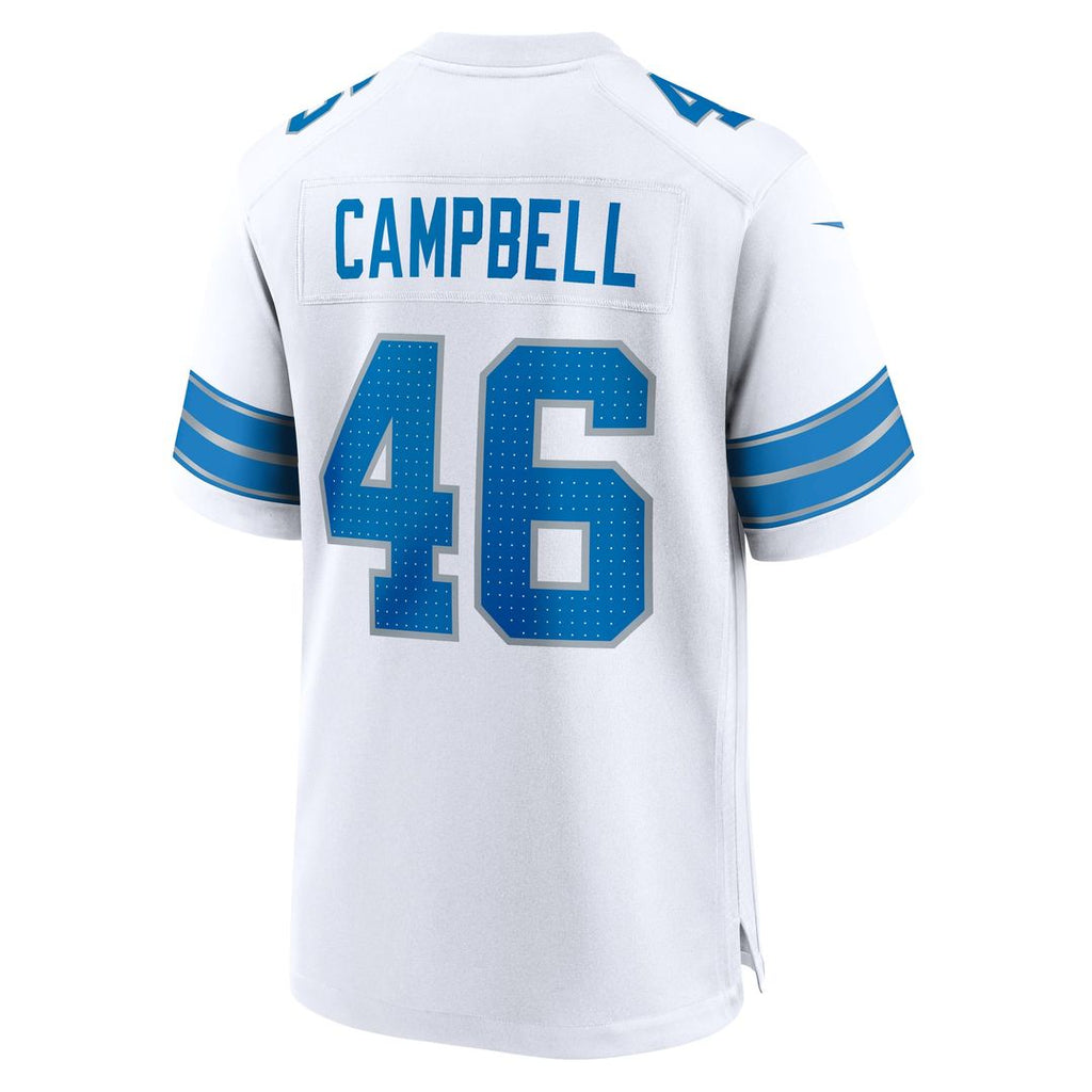 Jack Campbell Detroit Lions White White Game Jersey