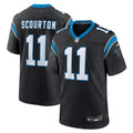 Nic Scourton Carolina Panthers Black Team Game Jersey