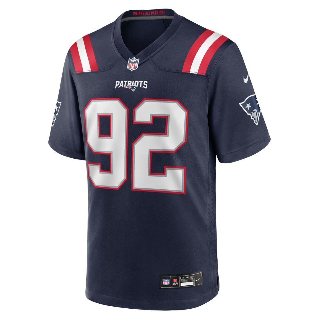 Joshua Farmer New England Patriots Navy Team Game Jersey