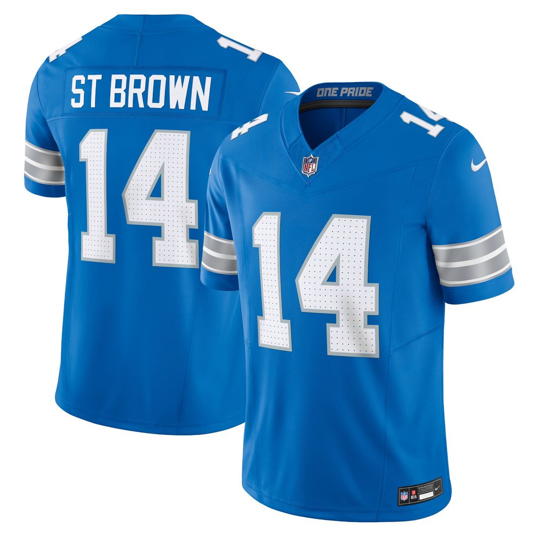 Amon-Ra St. Brown Detroit Lions Blue Vapor F.U.S.E. Limited Jersey