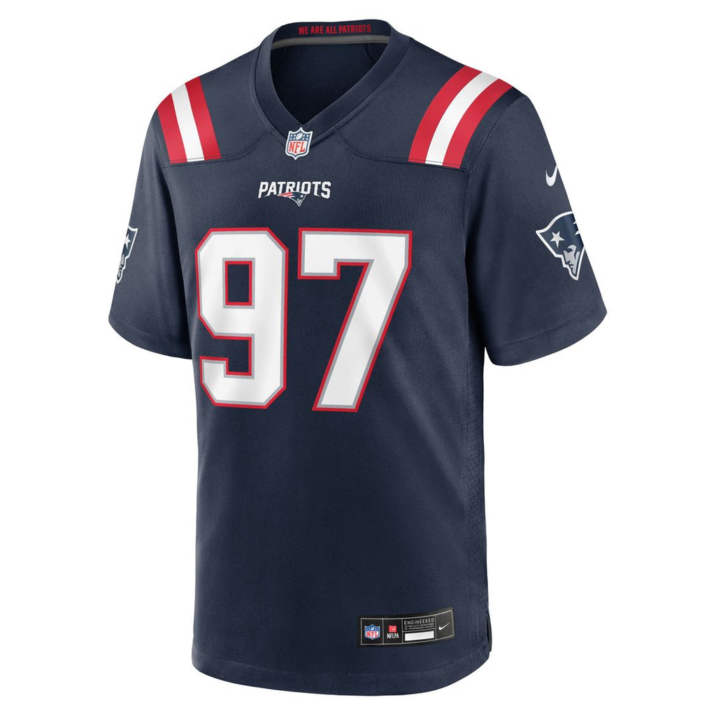 Milton Williams New England Patriots Navy Team Game Jersey