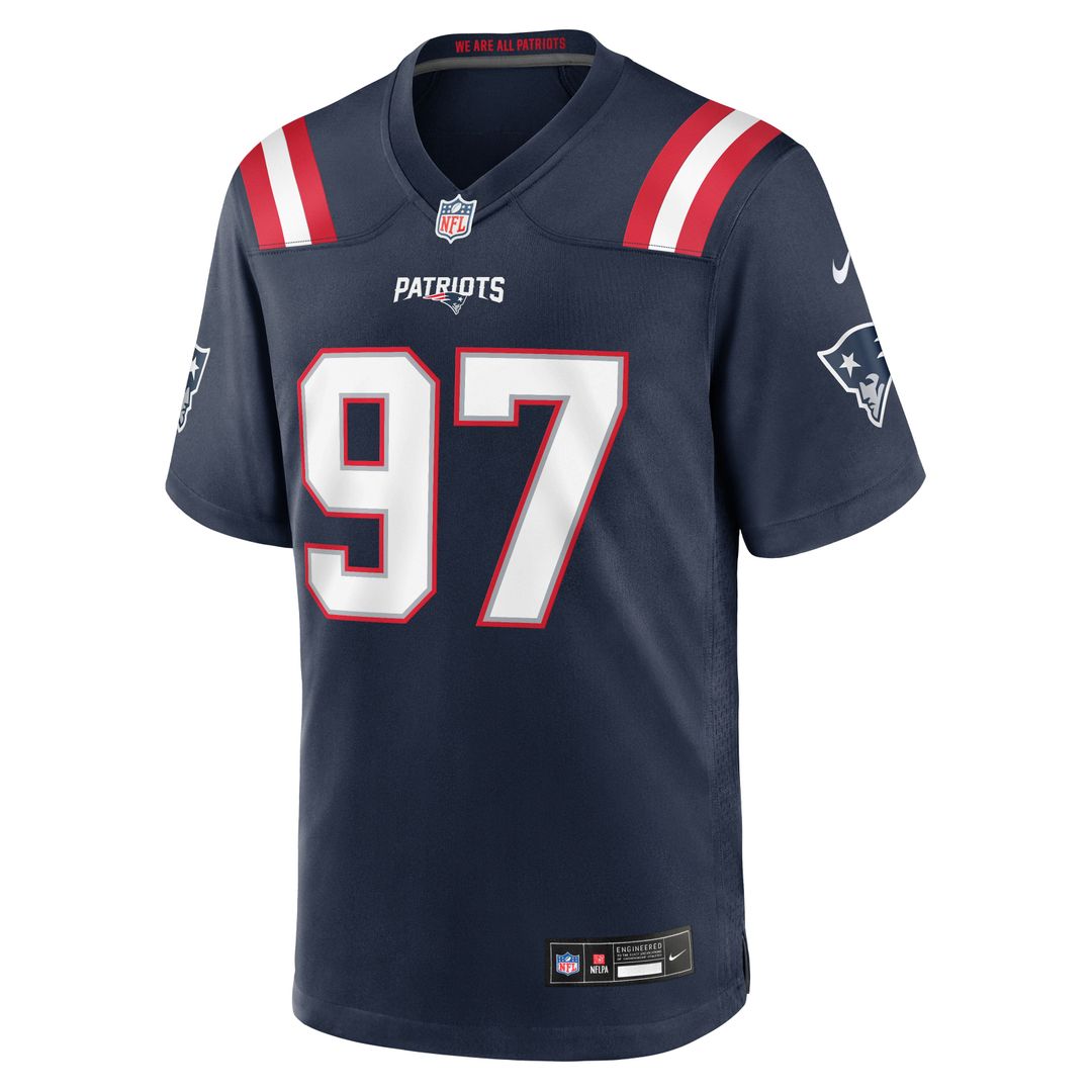 Milton Williams New England Patriots Navy Team Game Jersey