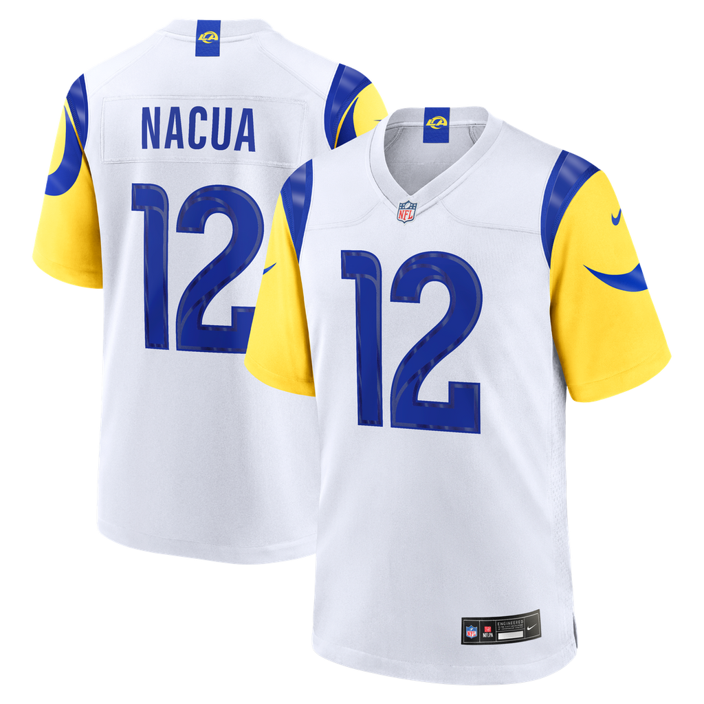 Puka Nacua Los Angeles Rams White White Game Player Jersey