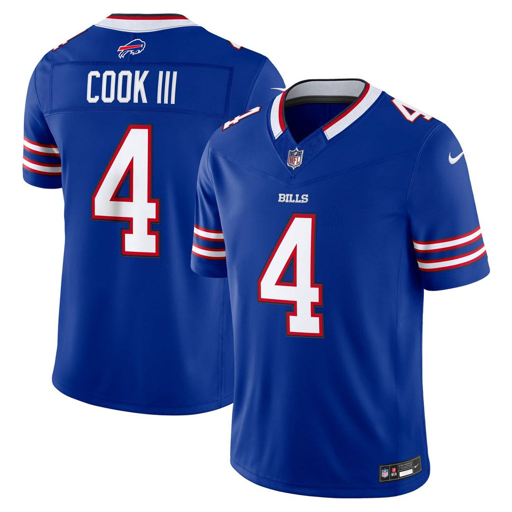 James Cook III Buffalo Bills Royal Team Vapor F.U.S.E. Stitched Limited Jersey
