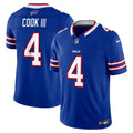 James Cook III Buffalo Bills Royal Team Vapor F.U.S.E. Stitched Limited Jersey