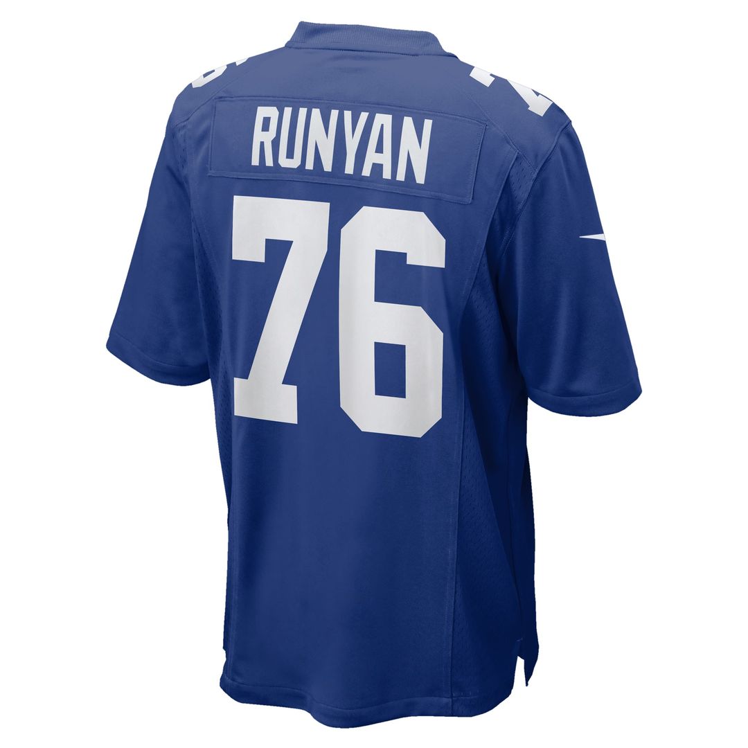 Jon Runyan New York Giants Royal Team Game Jersey
