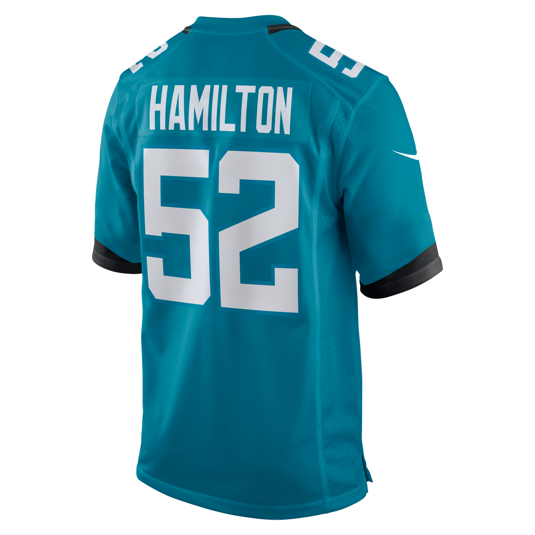 DaVon Hamilton Jacksonville Jaguars Teal Game Jersey