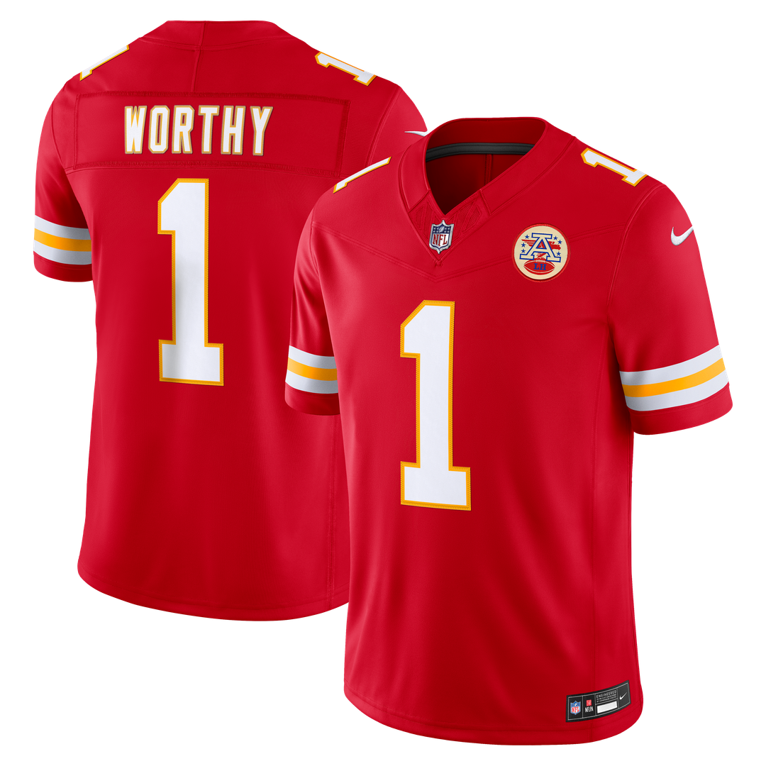 Xavier Worthy Kansas City Chiefs Red Team Vapor F.U.S.E. Stitched Limited Jersey