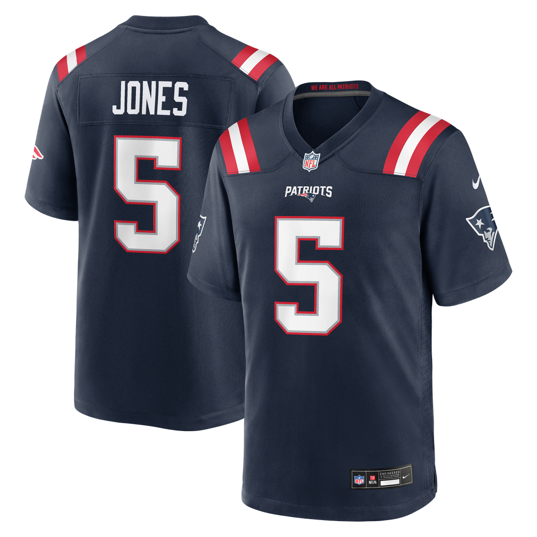 Dre'Mont Jones New England Patriots Navy Team Game Jersey