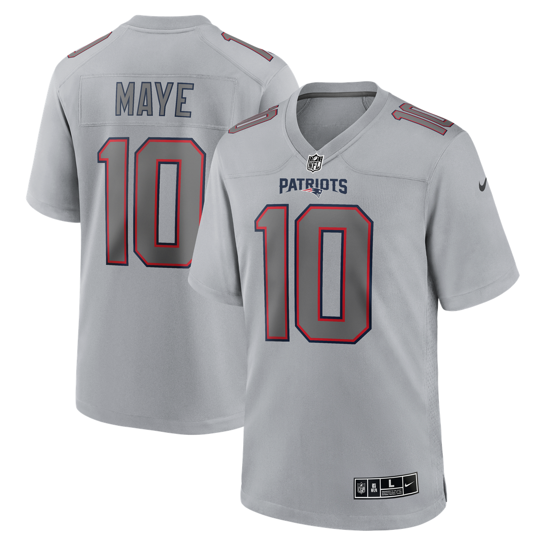 Drake Maye New England Patriots Gray Atmosphere Fashion Game Jersey