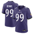 Rayshaun Benny Baltimore Ravens Purple Team Game Jersey