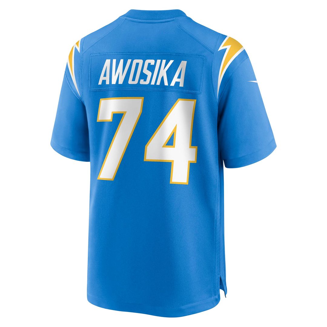 Kayode Awosika Los Angeles Chargers Powder Blue Team Game Jersey