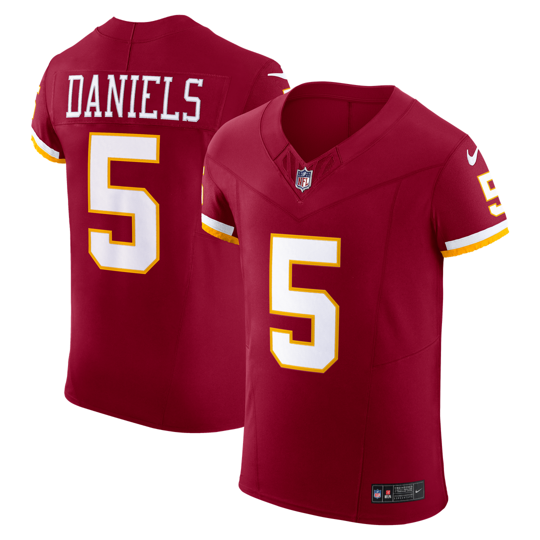 Jayden Daniels Washington Commanders Burgundy Team Vapor F.U.S.E. Elite Jersey