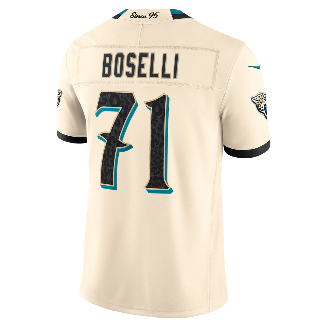 Tony Boselli Jacksonville Jaguars Natural 2026 Rivalries Collection Stitched Limited Jersey