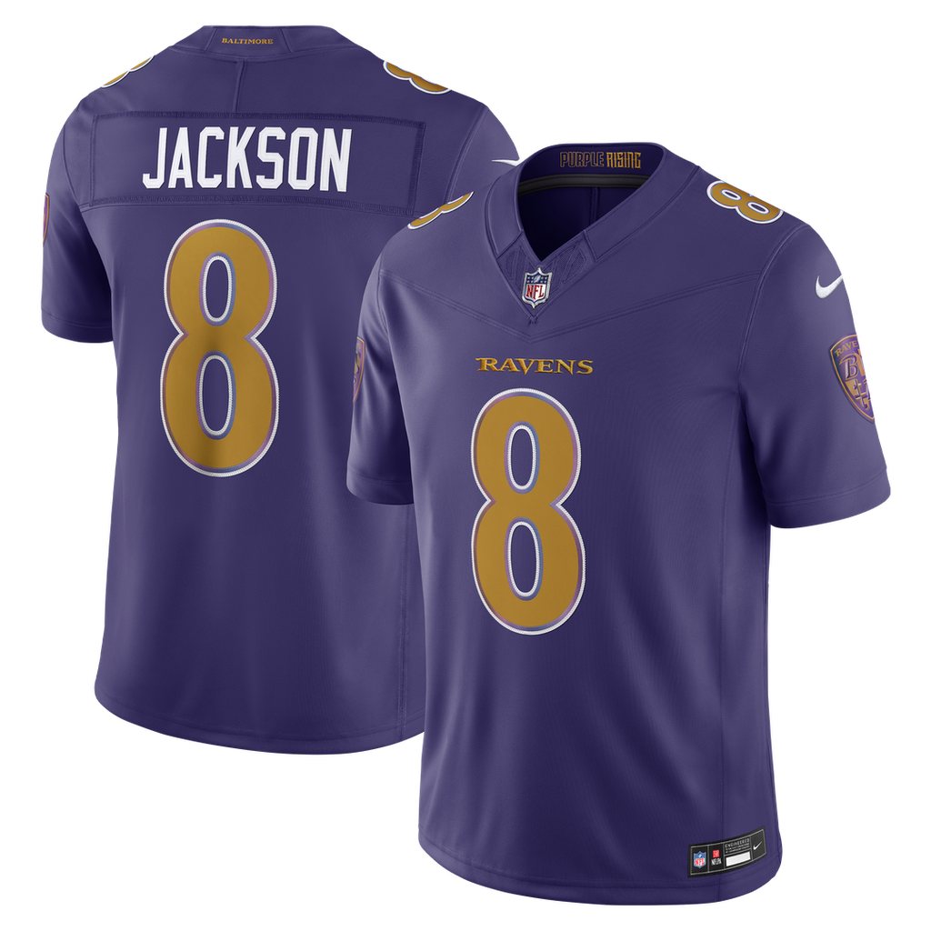 Lamar Jackson Baltimore Ravens Purple Alternate Vapor F.U.S.E. Stitched Limited Jersey