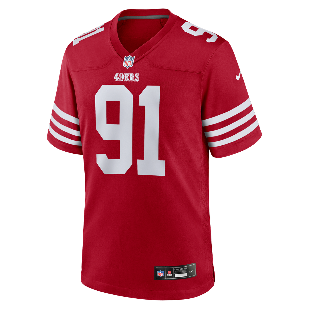 Sam Okuayinonu San Francisco 49ers Scarlet Team Game Jersey