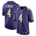 Zay Flowers Baltimore Ravens Purple Game Jersey