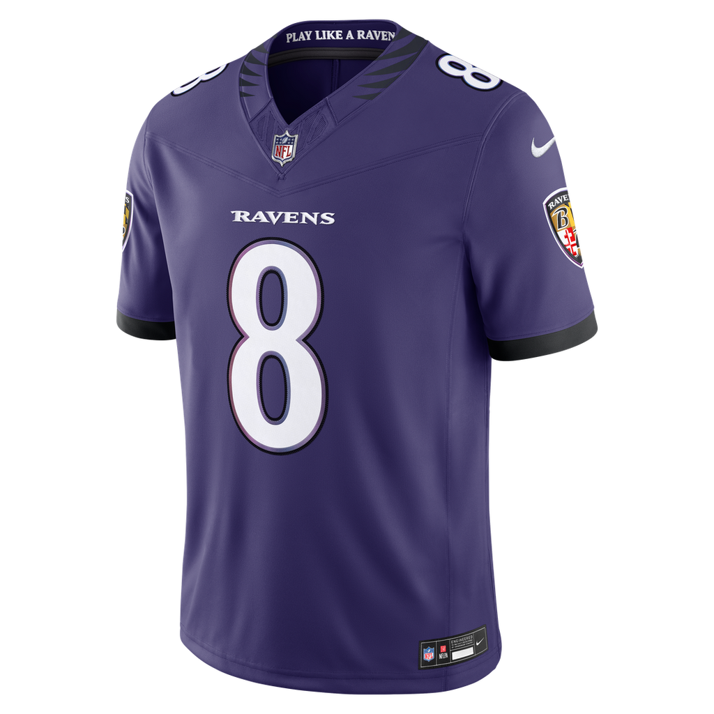 Lamar Jackson Baltimore Ravens Purple Team Vapor F.U.S.E. Stitched Limited Jersey