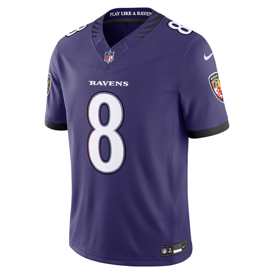 Lamar Jackson Baltimore Ravens Purple Team Vapor F.U.S.E. Stitched Limited Jersey