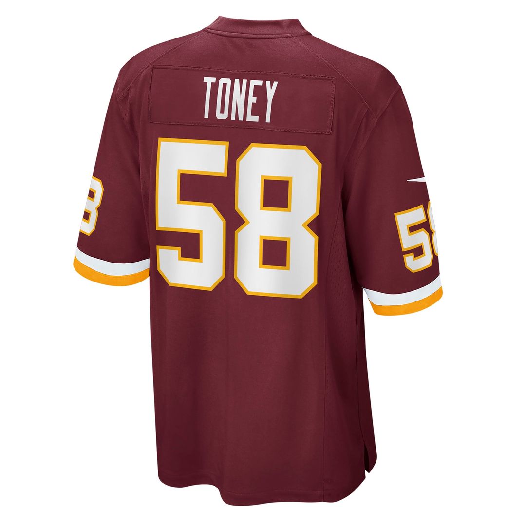Shaka Toney Washington Football Team Burgundy Game Jersey