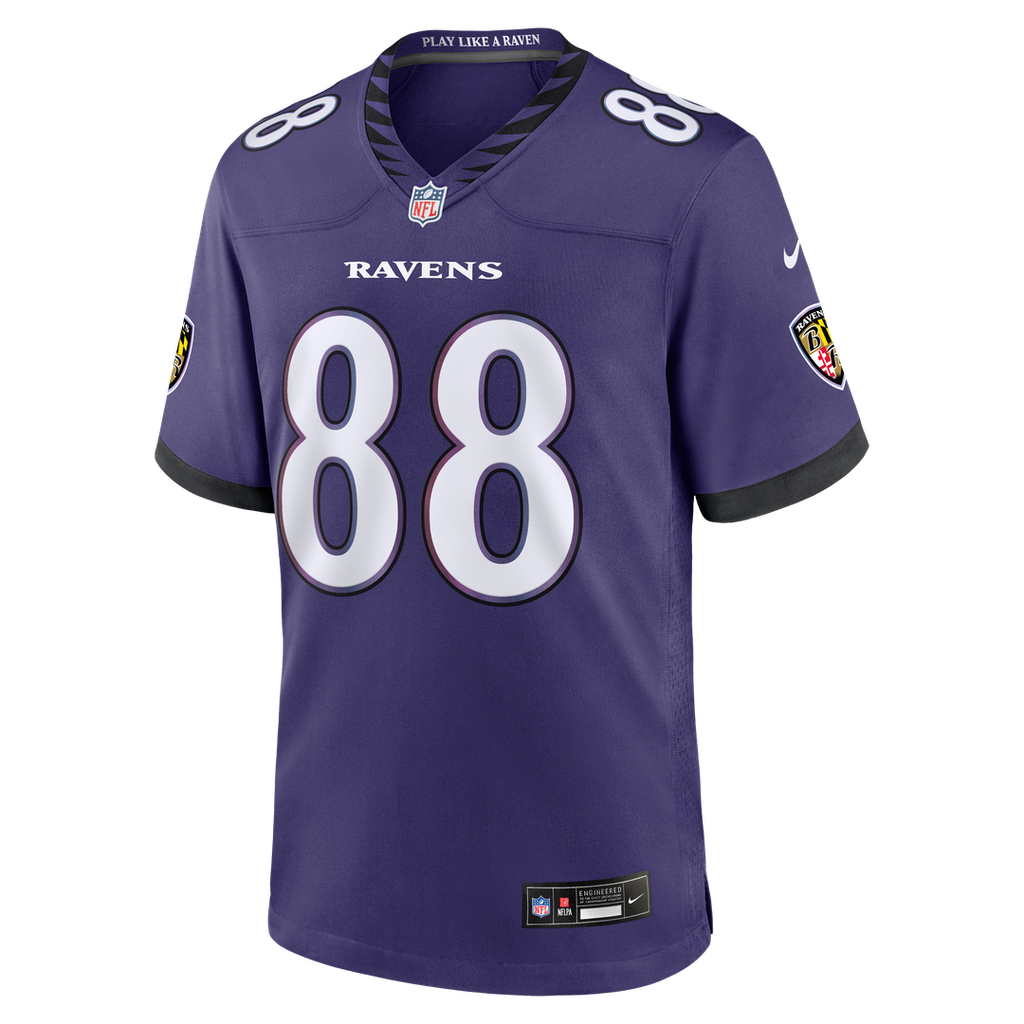 Matthew Hibner Baltimore Ravens Purple Team Game Jersey