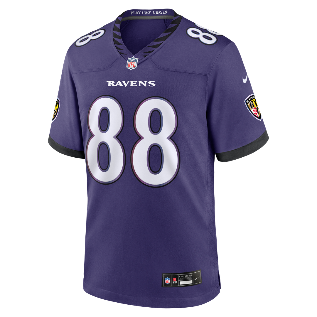 Matthew Hibner Baltimore Ravens Purple Team Game Jersey