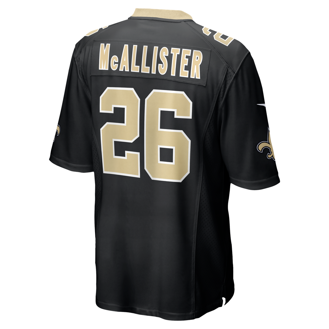 Deuce McAllister New Orleans Saints Black Game Retired Player Jersey
