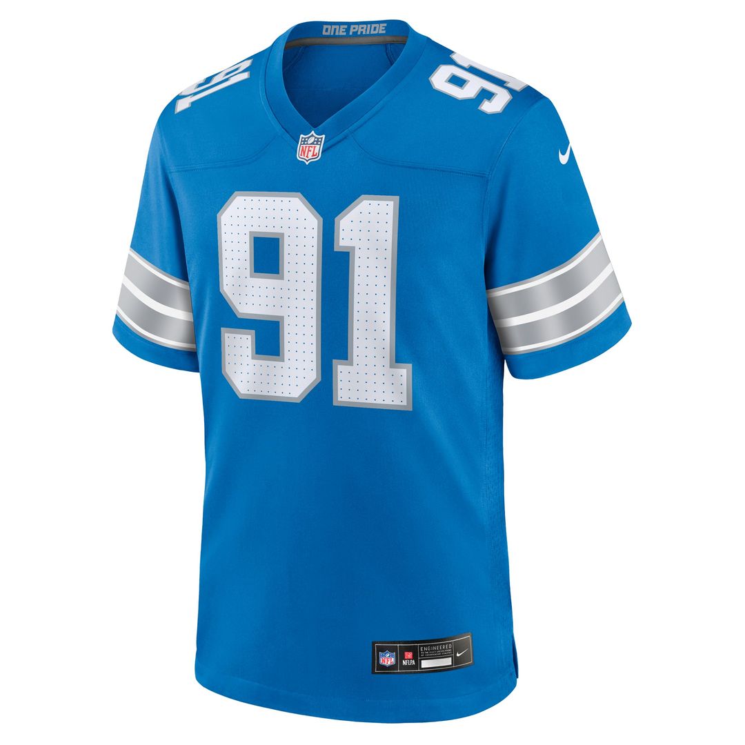 Tyleik Williams Detroit Lions Blue Team Game Jersey