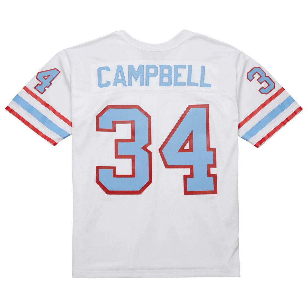 Earl Campbell Houston Oilers White 1979 Legacy Replica Jersey