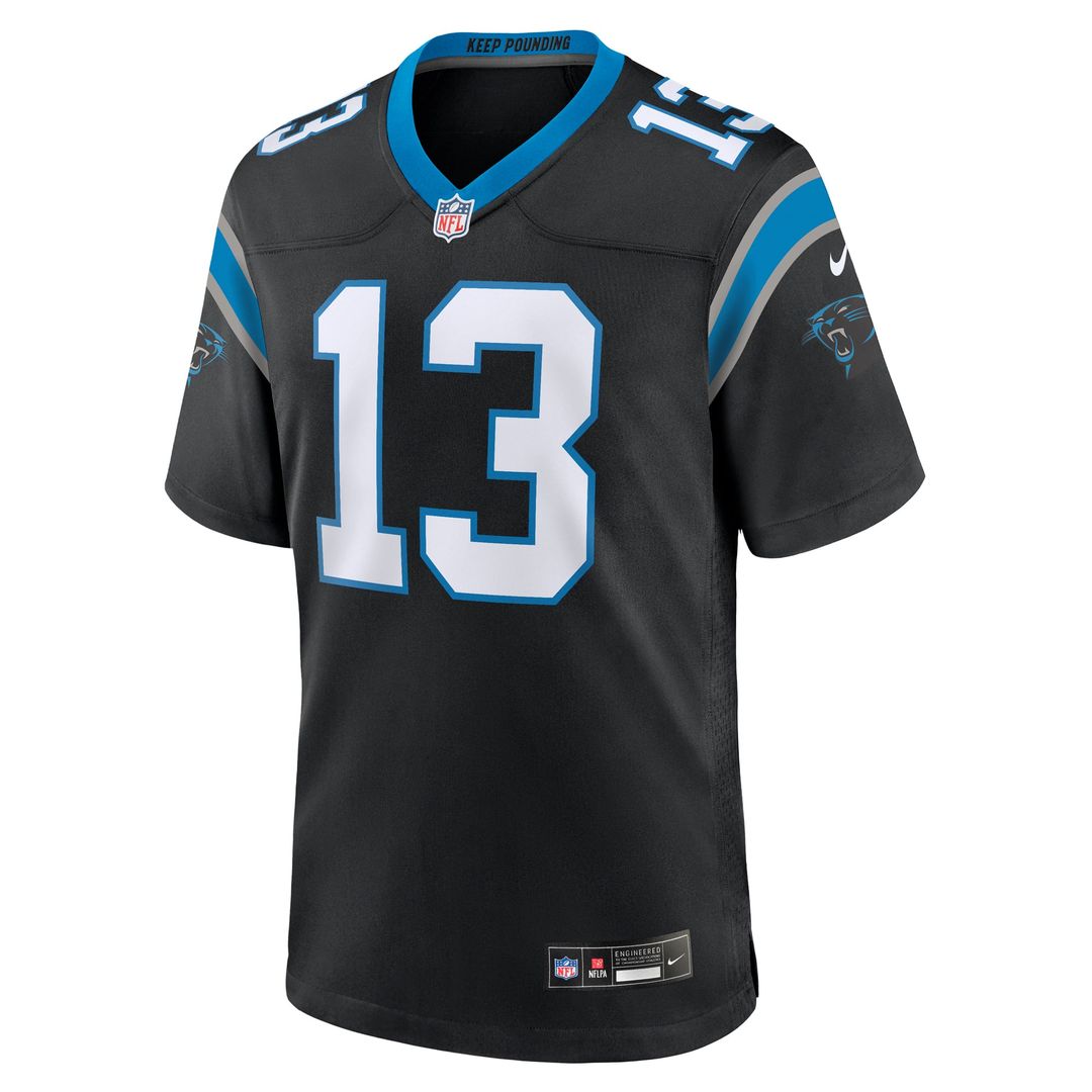 Hunter Renfrow Carolina Panthers Black Team Game Jersey