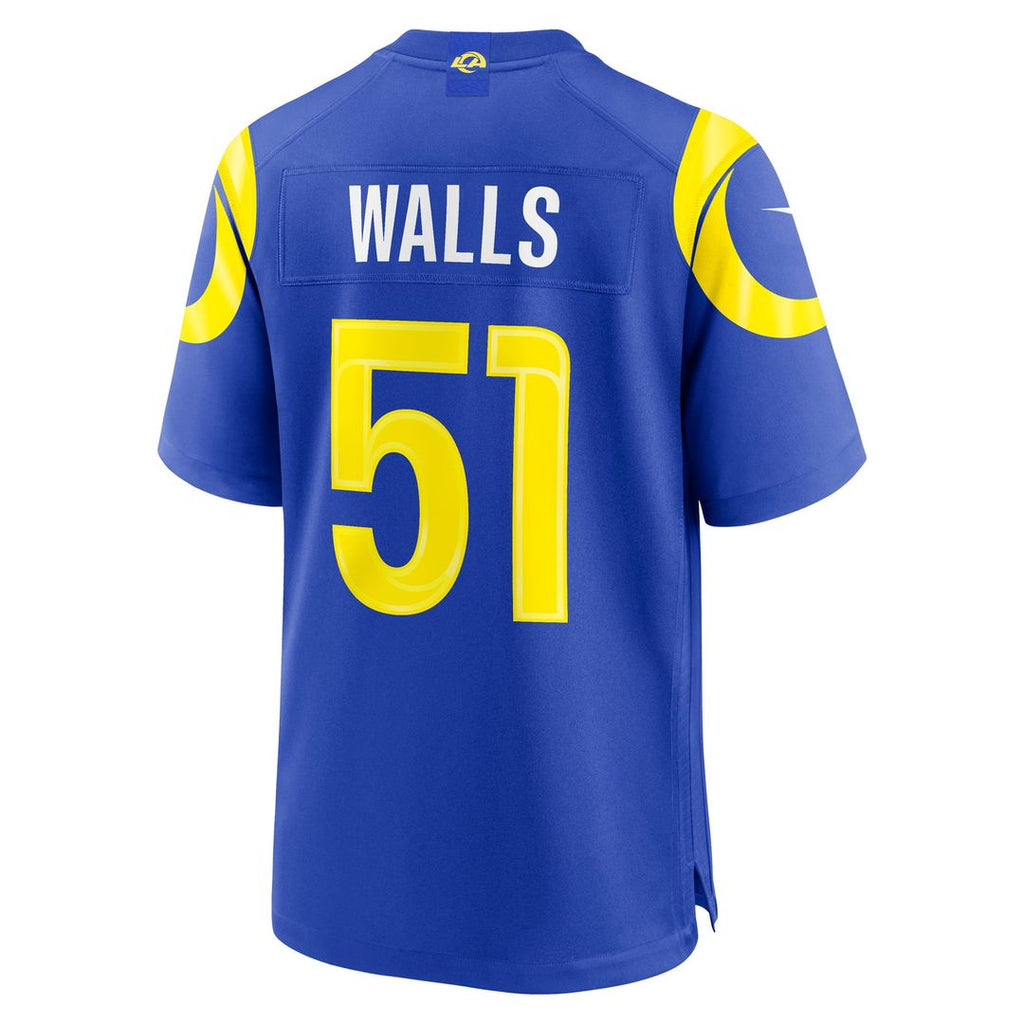 Eddie Walls III Los Angeles Rams Royal Game Jersey
