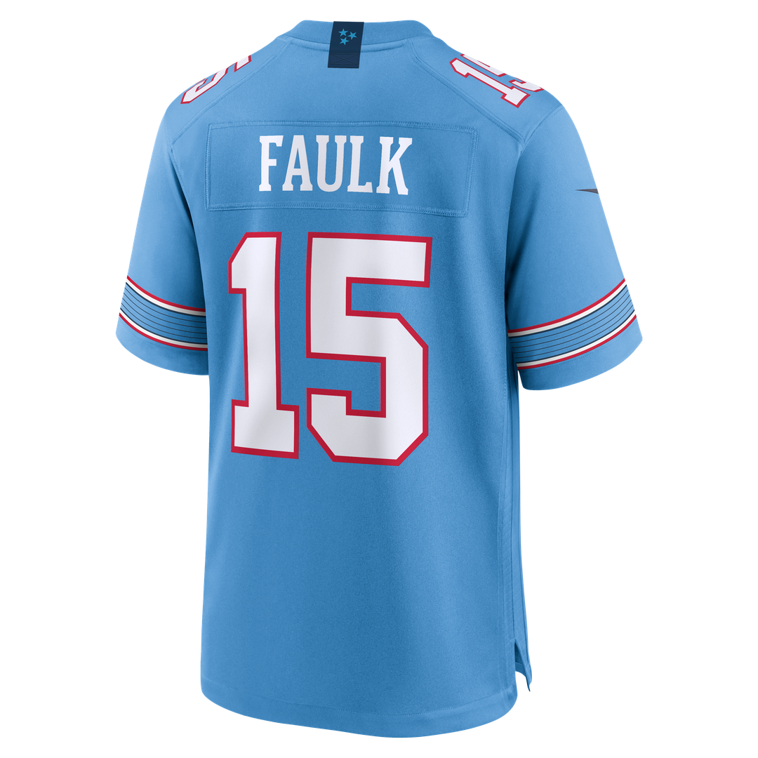 Keldric Faulk Tennessee Titans Light Blue Team Game Jersey