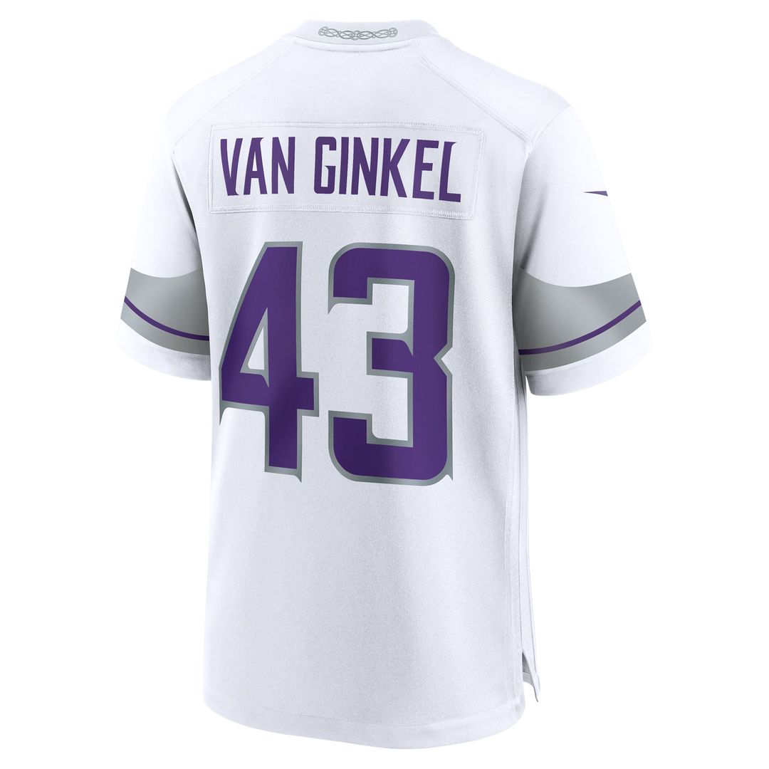Andrew Van Ginkel Minnesota Vikings White Alternate Game Jersey