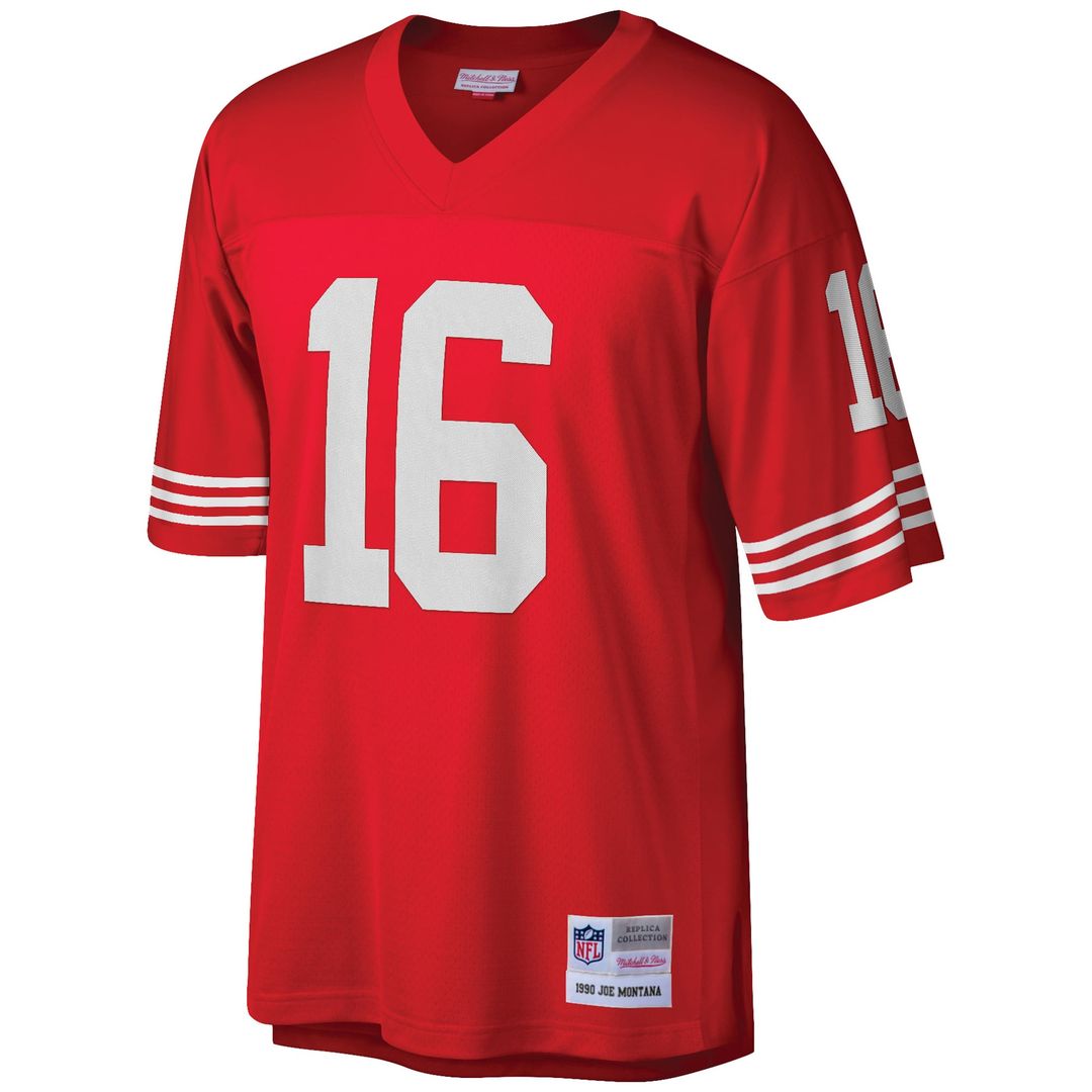 Joe Montana San Francisco 49ers Scarlet Big & Tall 1990 Retired Player Replica Jersey