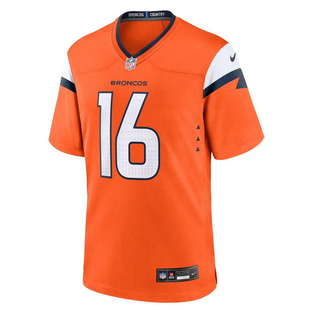 Jeremy Crawshaw Denver Broncos Orange Team Game Jersey