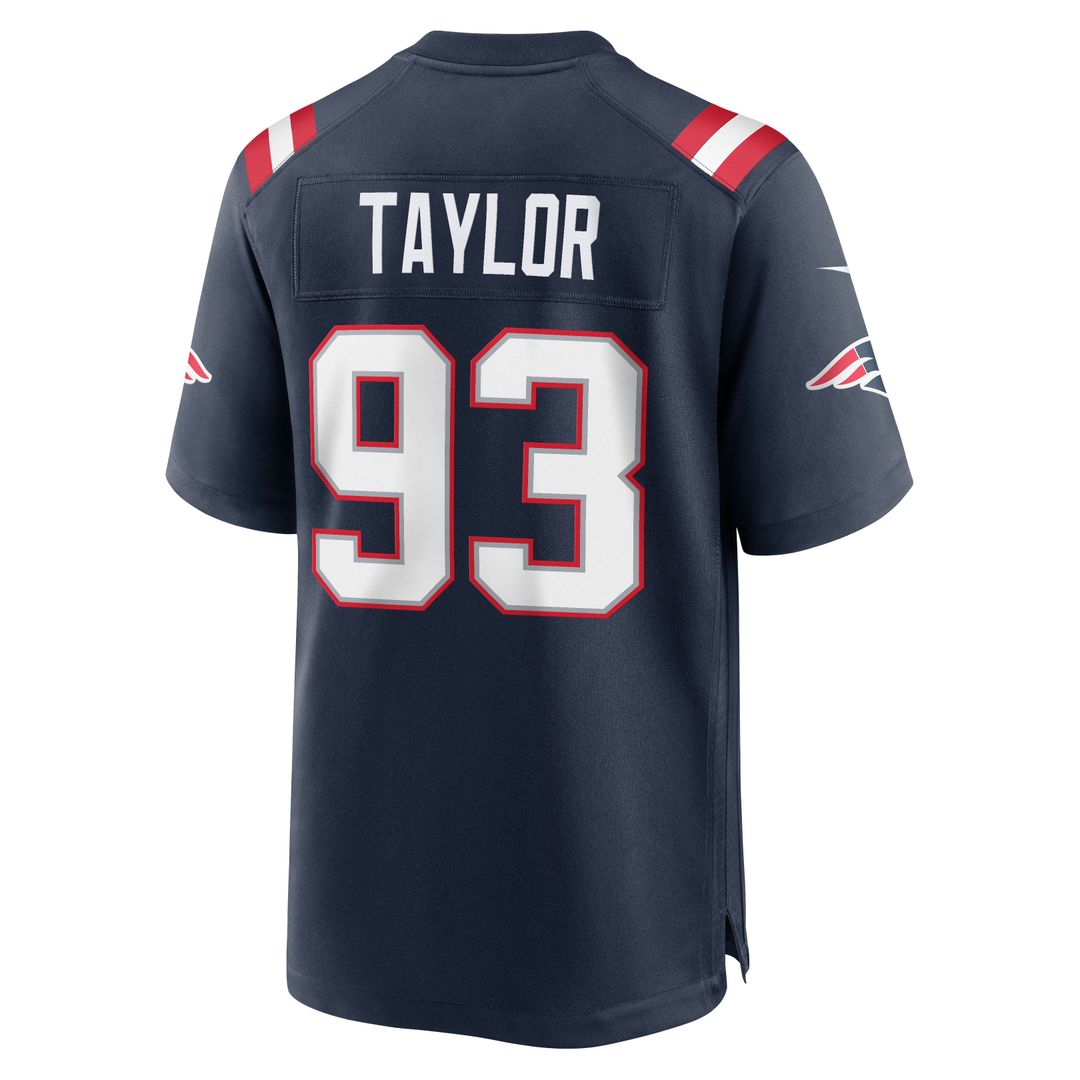 Leonard Taylor New England Patriots Navy Team Game Jersey