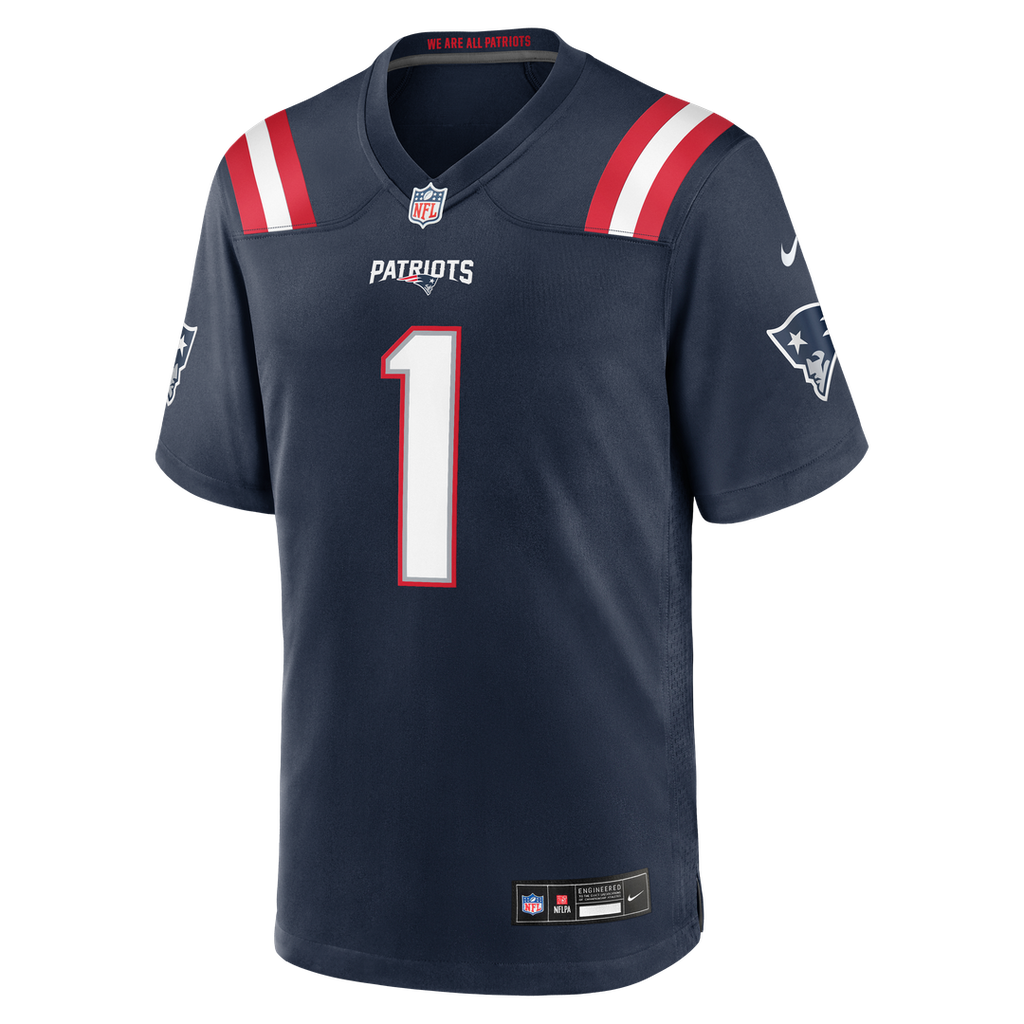 A.J. Brown New England Patriots Navy Team Game Jersey