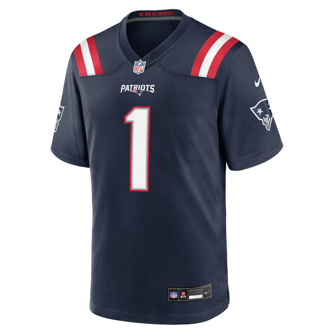 A.J. Brown New England Patriots Navy Team Game Jersey