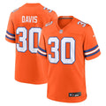 Terrell Davis Denver Broncos Orange Retired Player Alternate Game Jersey