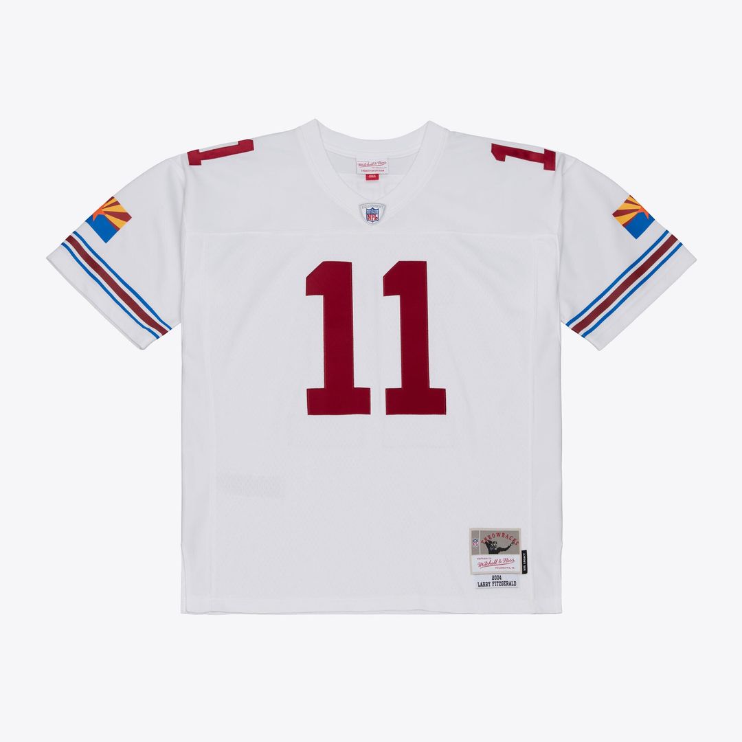 Larry Fitzgerald Arizona Cardinals White 2004 Legacy Replica Player Jersey