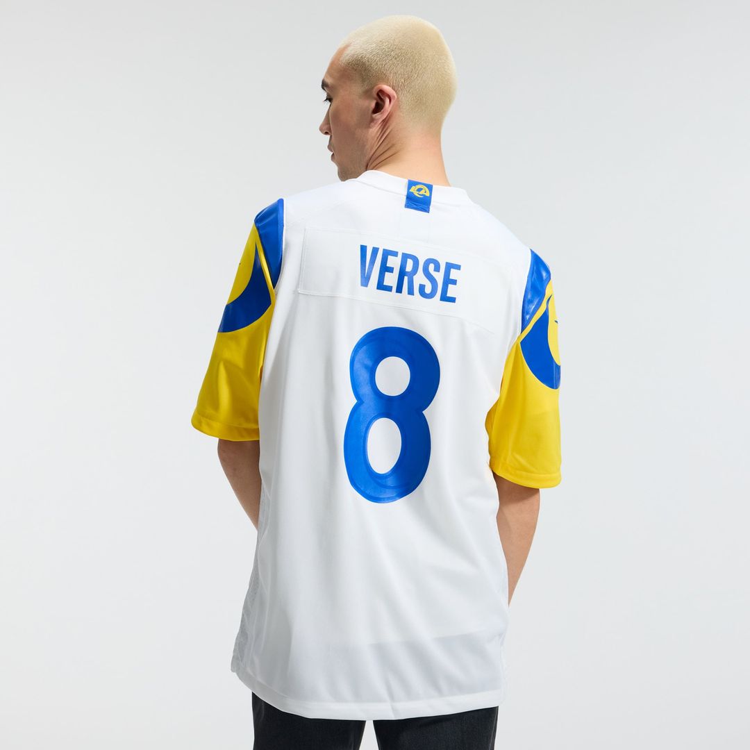 Jared Verse Los Angeles Rams White White Game Player Jersey