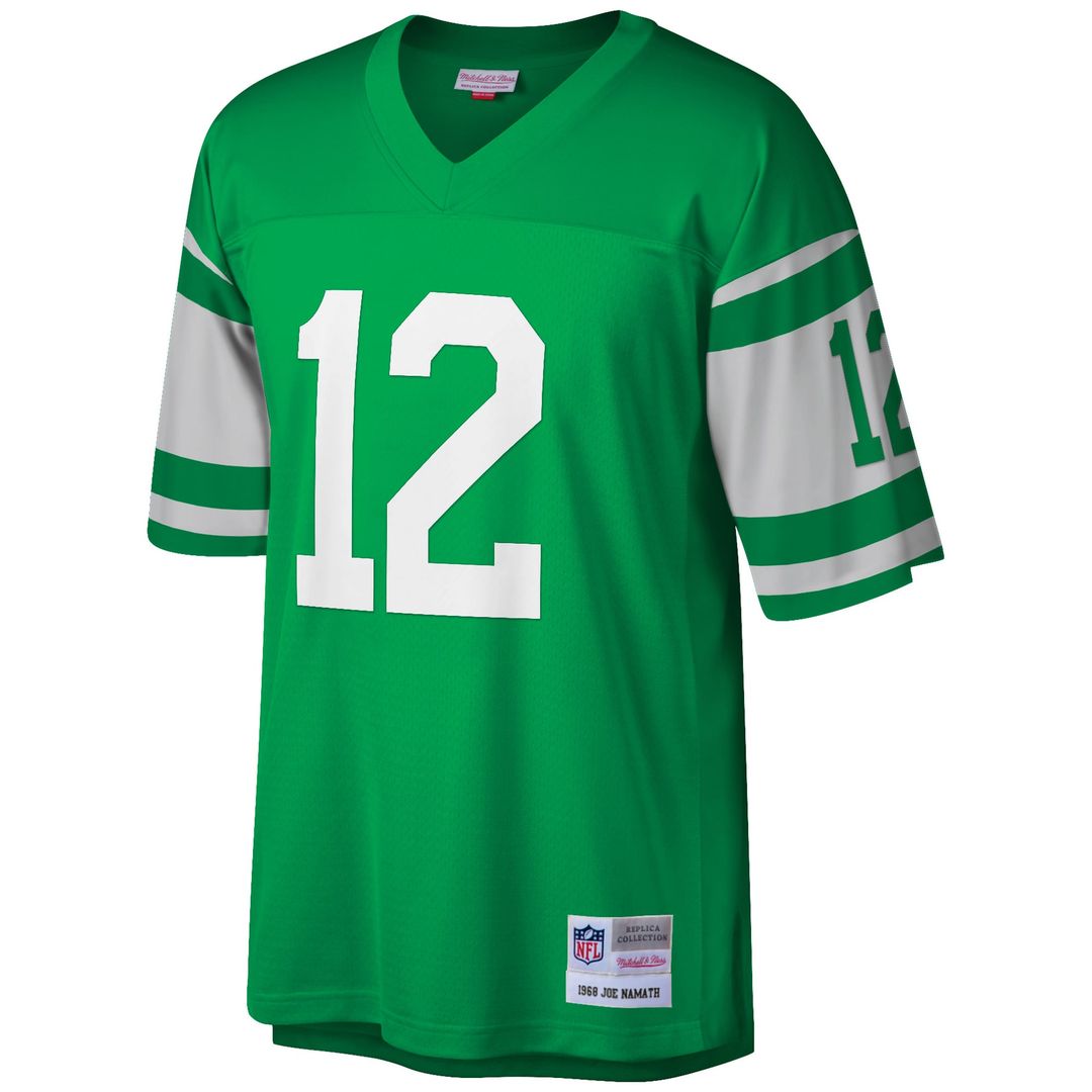 Joe Namath New York Jets Green Big & Tall 1968 Retired Player Replica Jersey