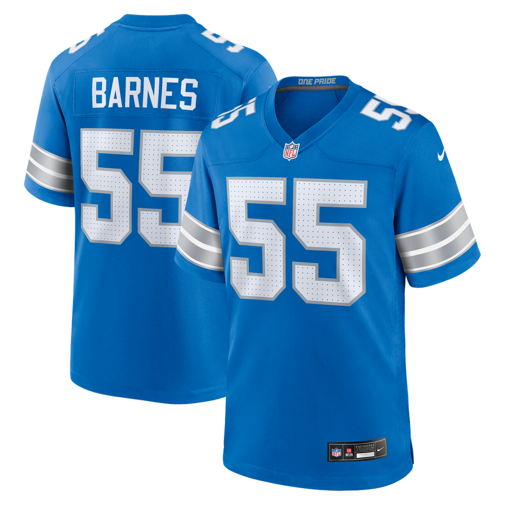 Derrick Barnes Detroit Lions Blue Team Game Jersey
