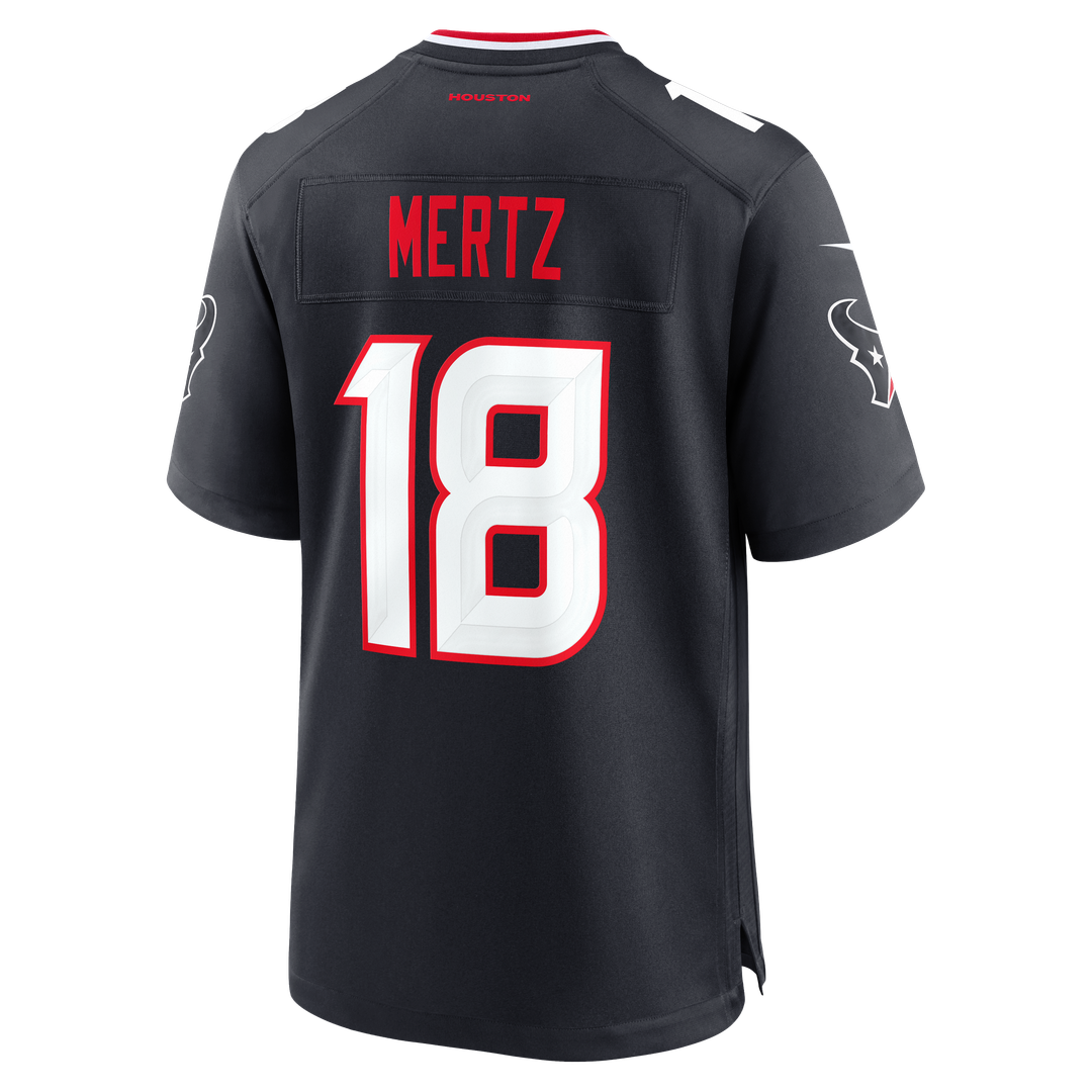 Graham Mertz Houston Texans Navy Team Game Jersey