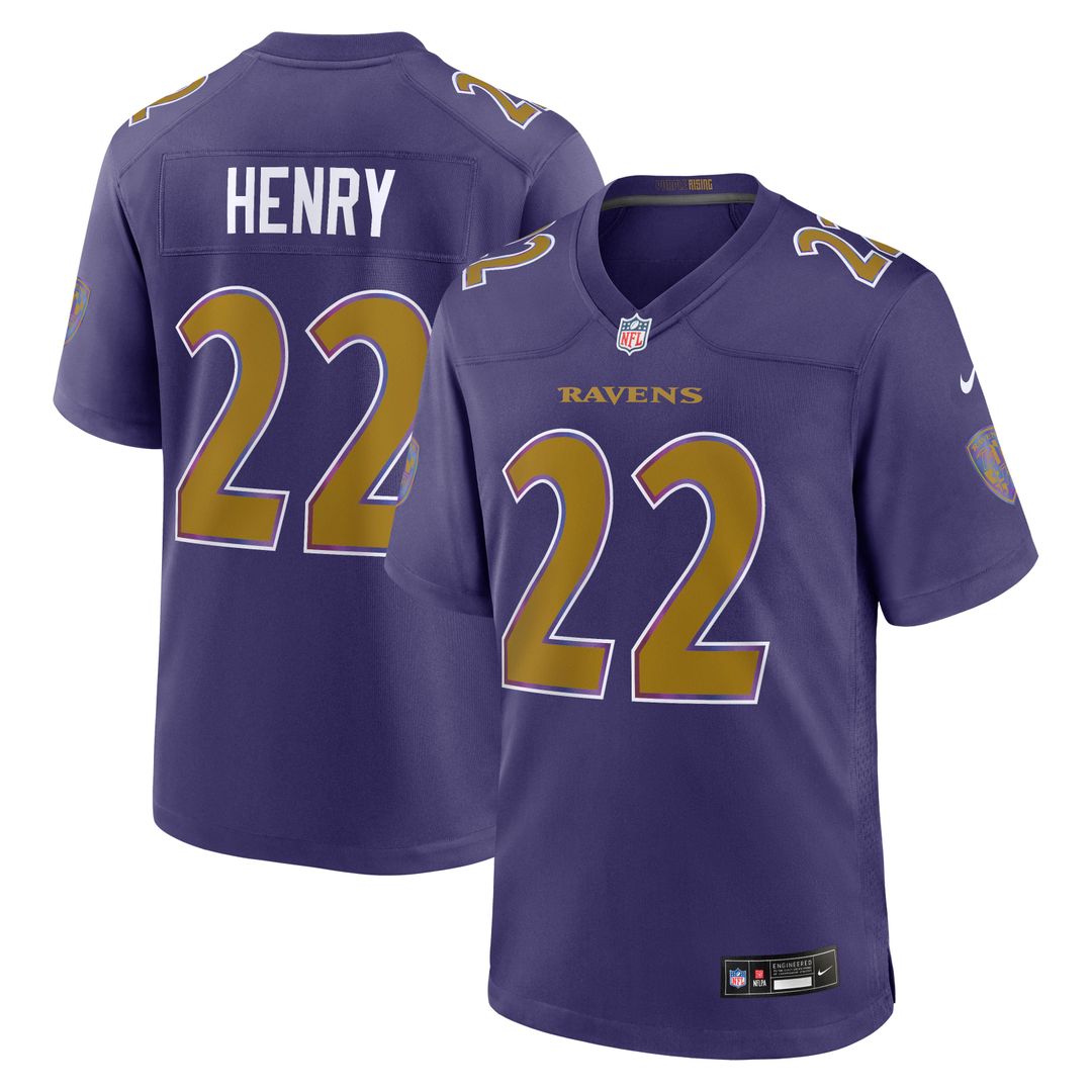 Derrick Henry Baltimore Ravens Black Alternate Game Jersey