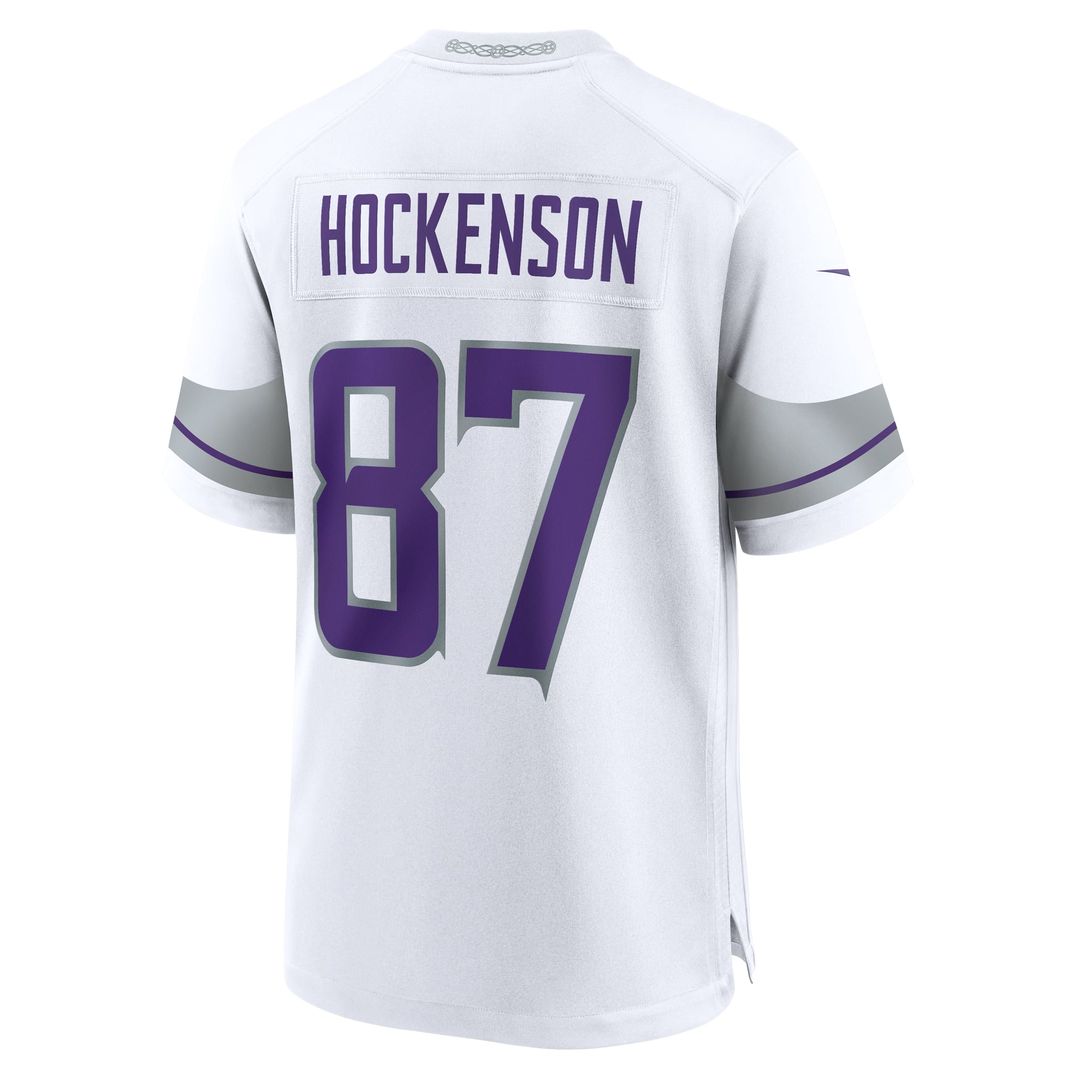 T.J. Hockenson Minnesota Vikings White Alternate Game Player Jersey