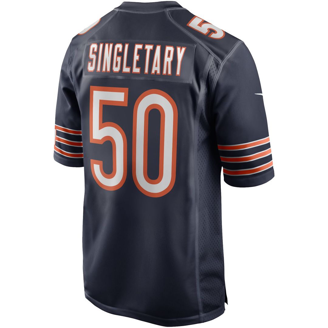 Mike Singletary Chicago Bears Navy Game Retired Player Jersey